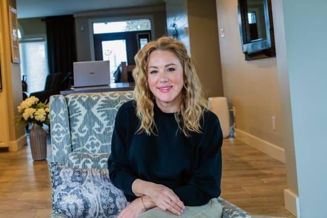 Kendall Pruden in her counselling office in Saskatoon